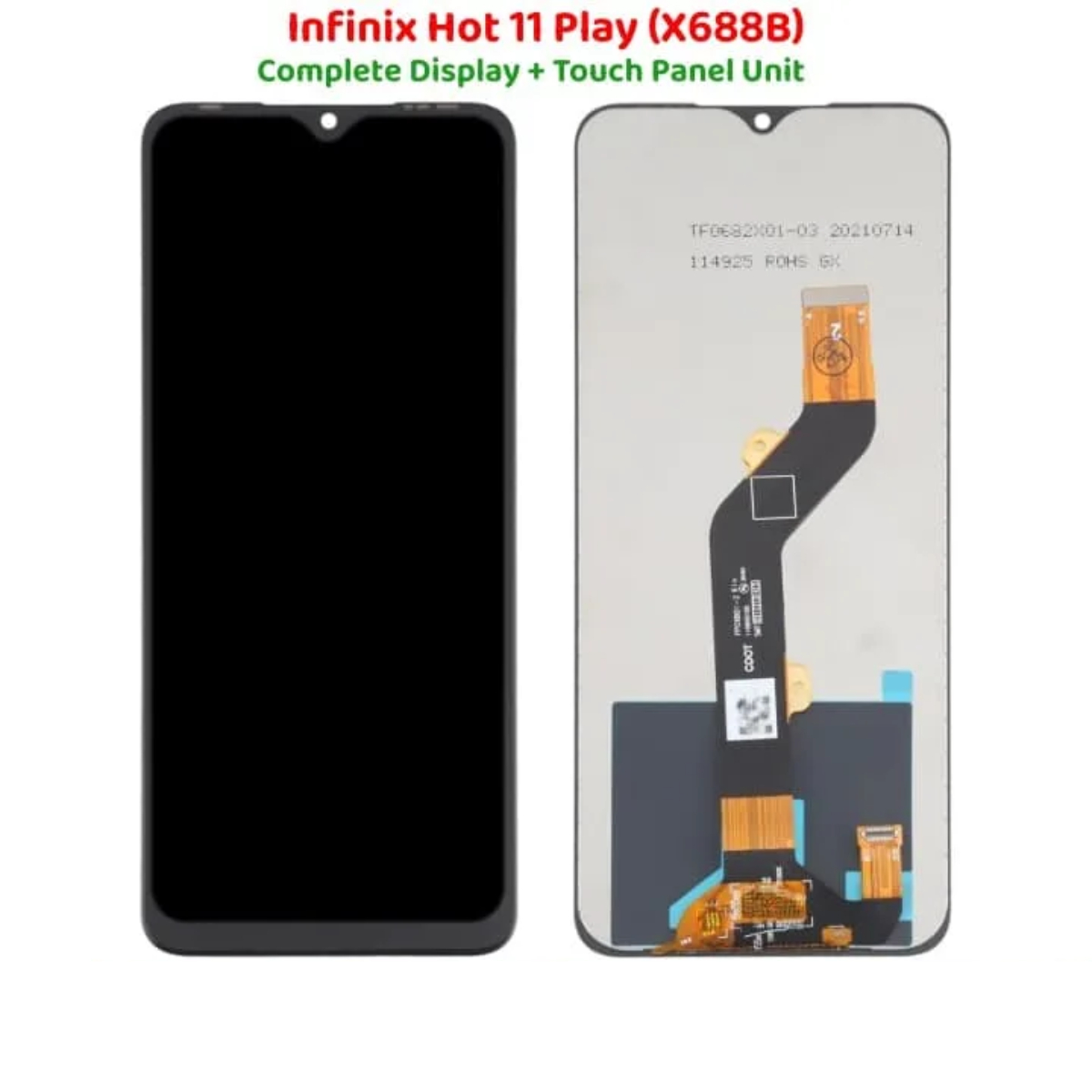 Reliable Quality Infinix Hot 11 Play X688B LCD Panel For Sale - Image 3
