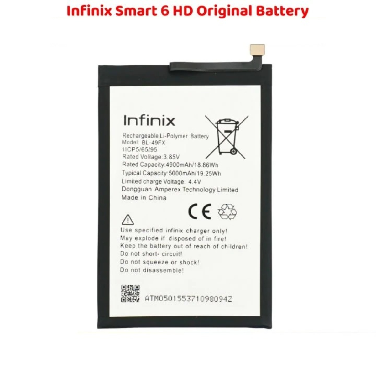 Infinix Smart 6 HD Original Battery