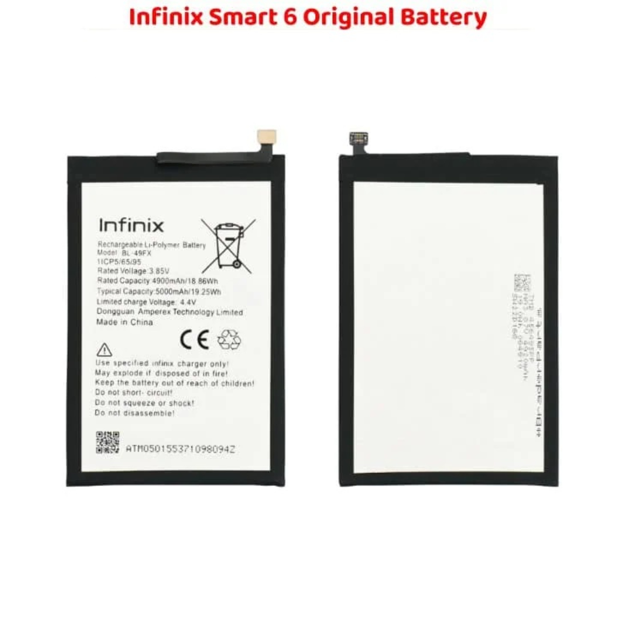 Infinix Smart 6 Original Battery Solution