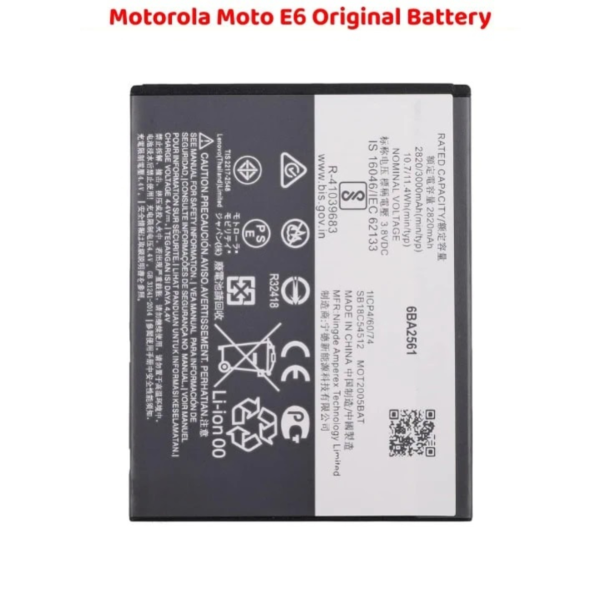 Motorola Moto E6 Original Battery Reliable Power Solution - Image 2