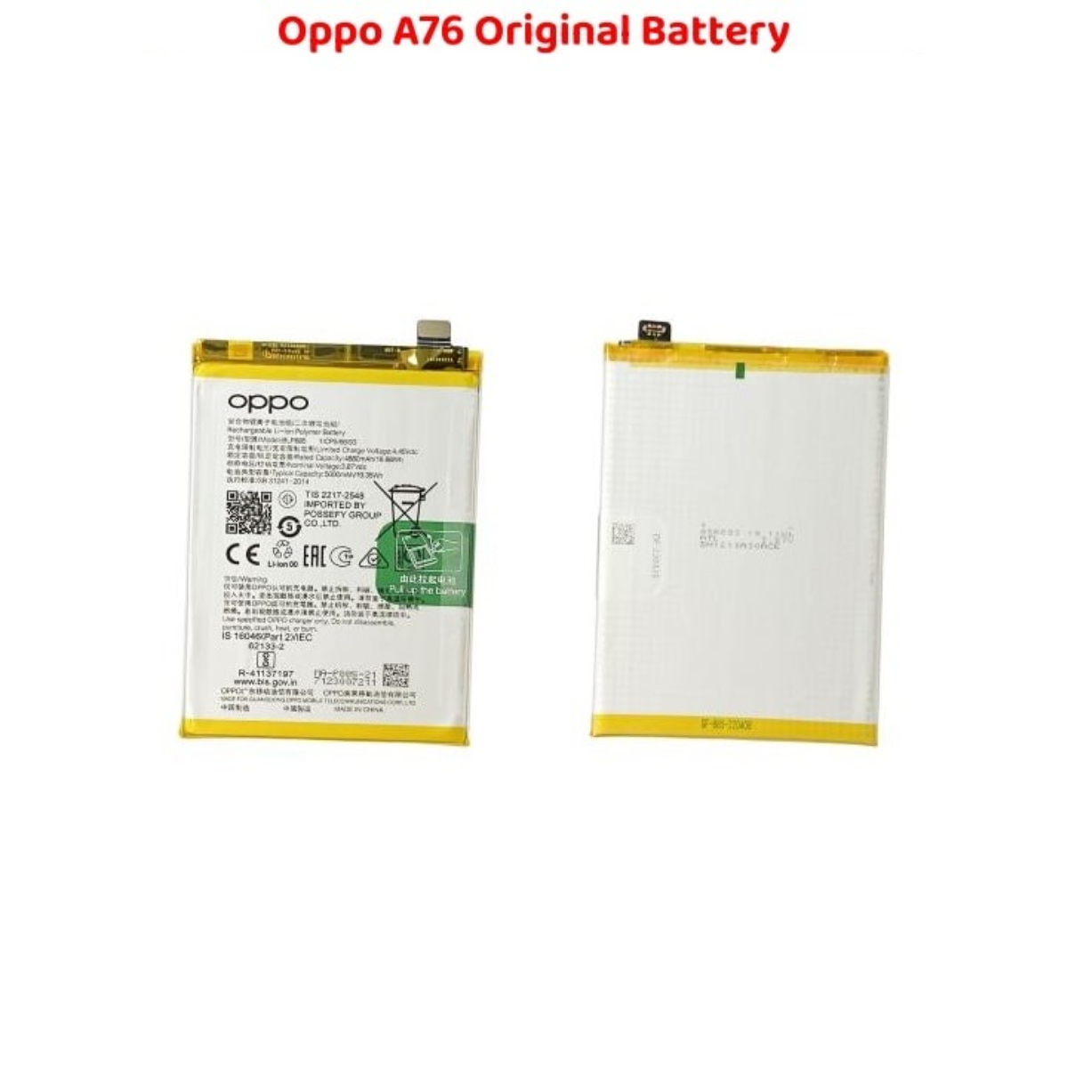 Oppo A76 Original Battery Power Replacement