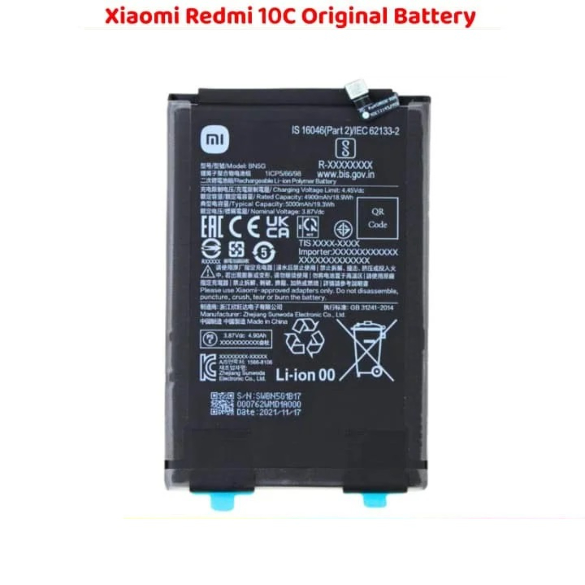 Xiaomi Redmi 10C Original Battery Solution