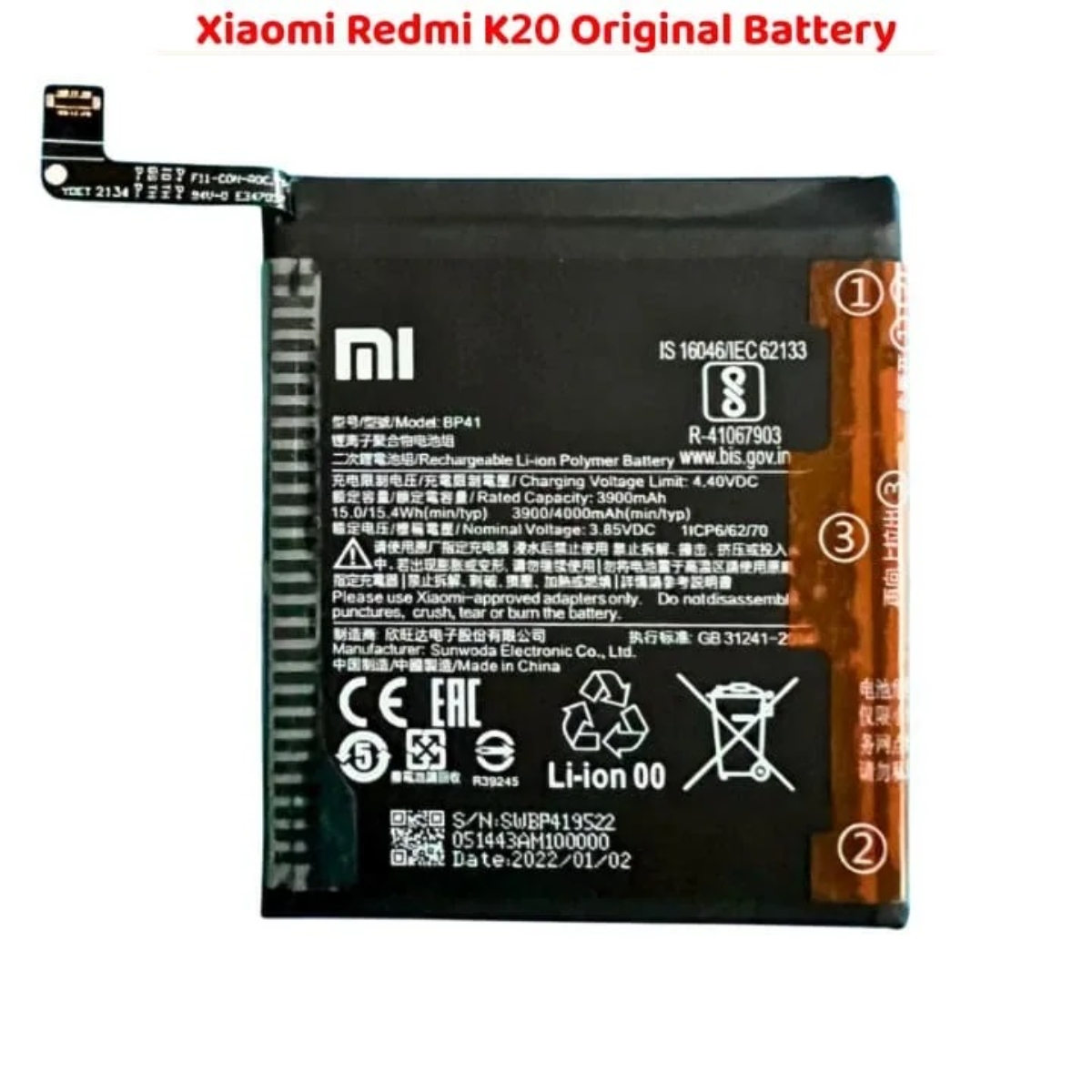 Reliable Xiaomi Redmi K20 Original Battery