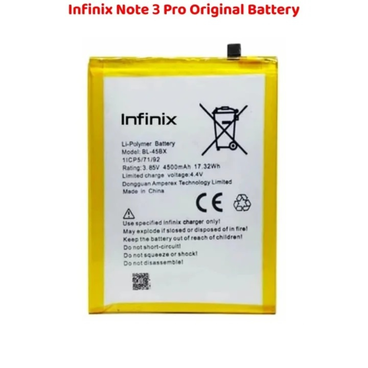Infinix Note 3 Pro Original Battery Solution