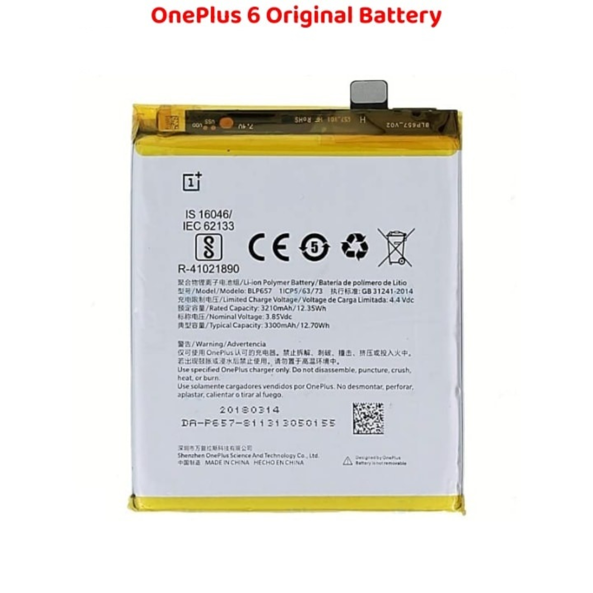 Hot Sale OnePlus 6 Original Battery