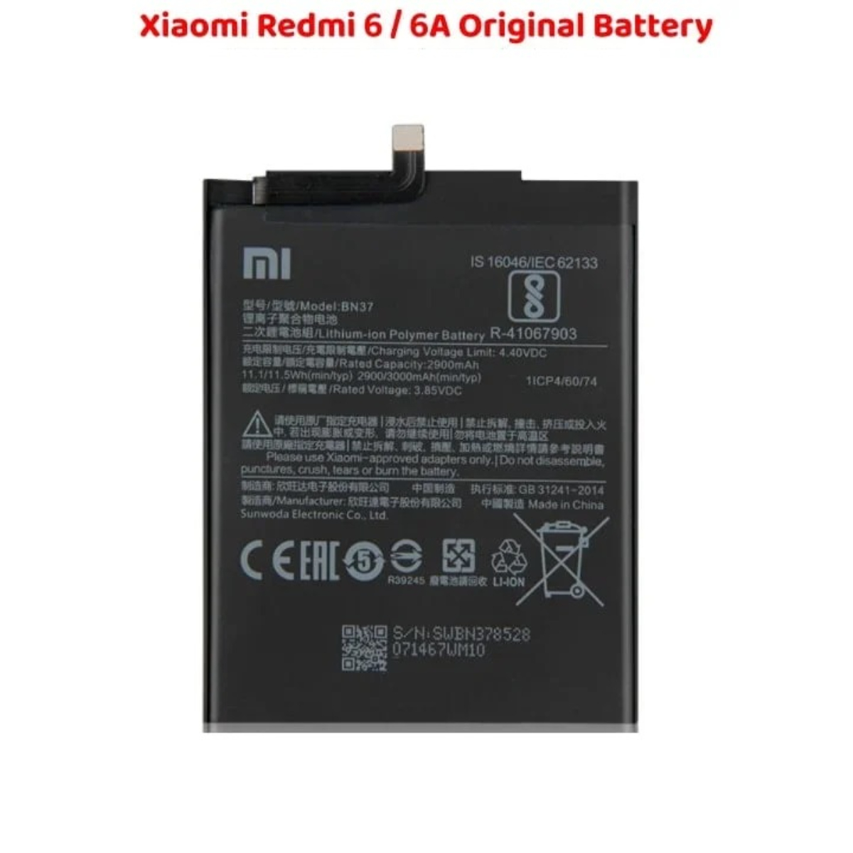 Xiaomi Redmi 6 Original Battery Replace