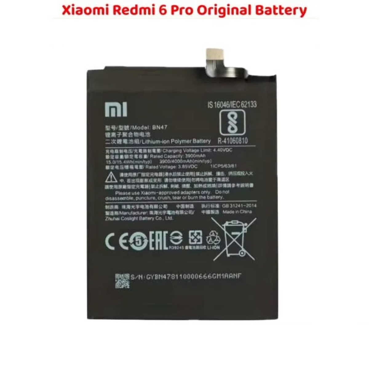 Xiaomi Redmi 6 Pro Original Battery Solution