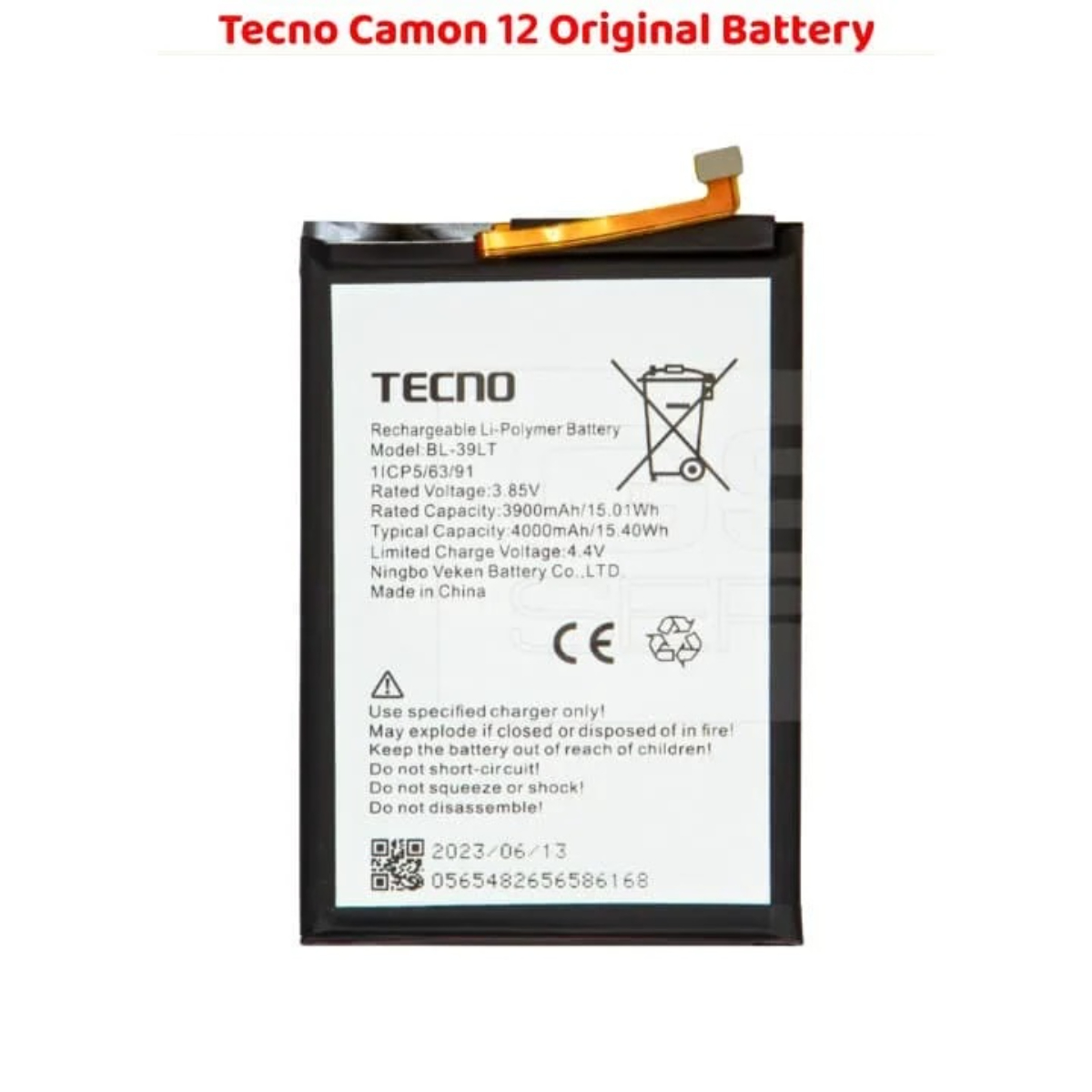 Tecno Camon 12 Original Battery Power