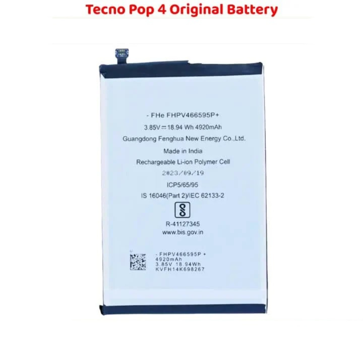 Top Selling Tecno Pop 4 Original Battery Power Solution - Image 2