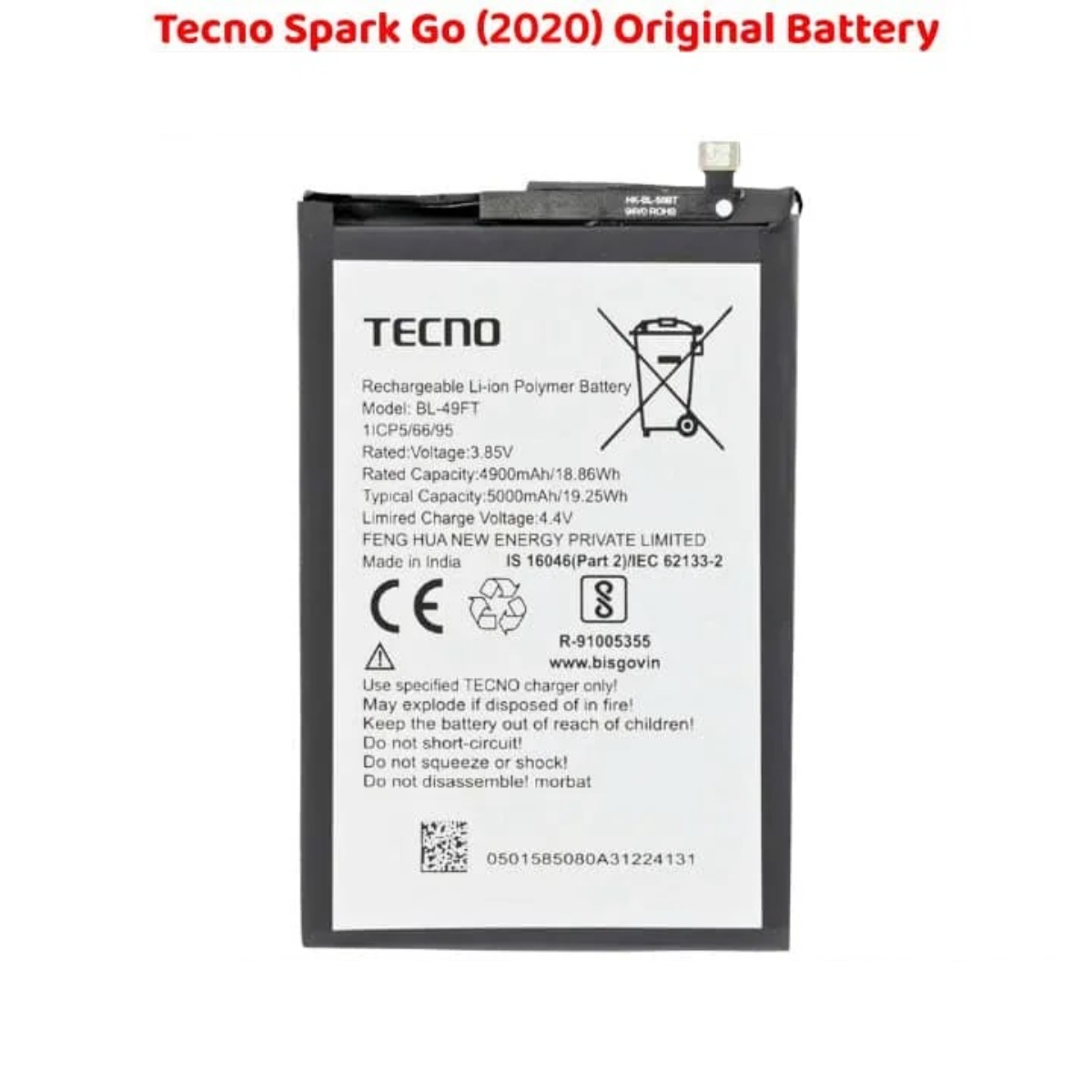 Tecno Spark Go 2020 Original Battery