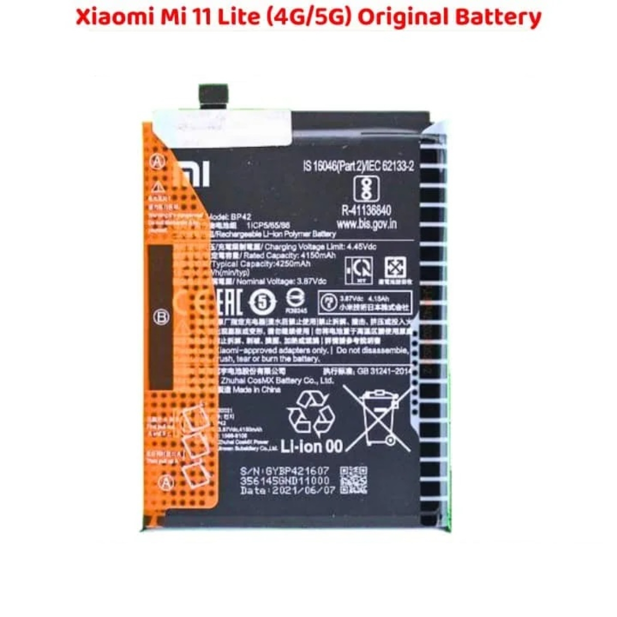 Xiaomi Mi 11 Lite Original Battery