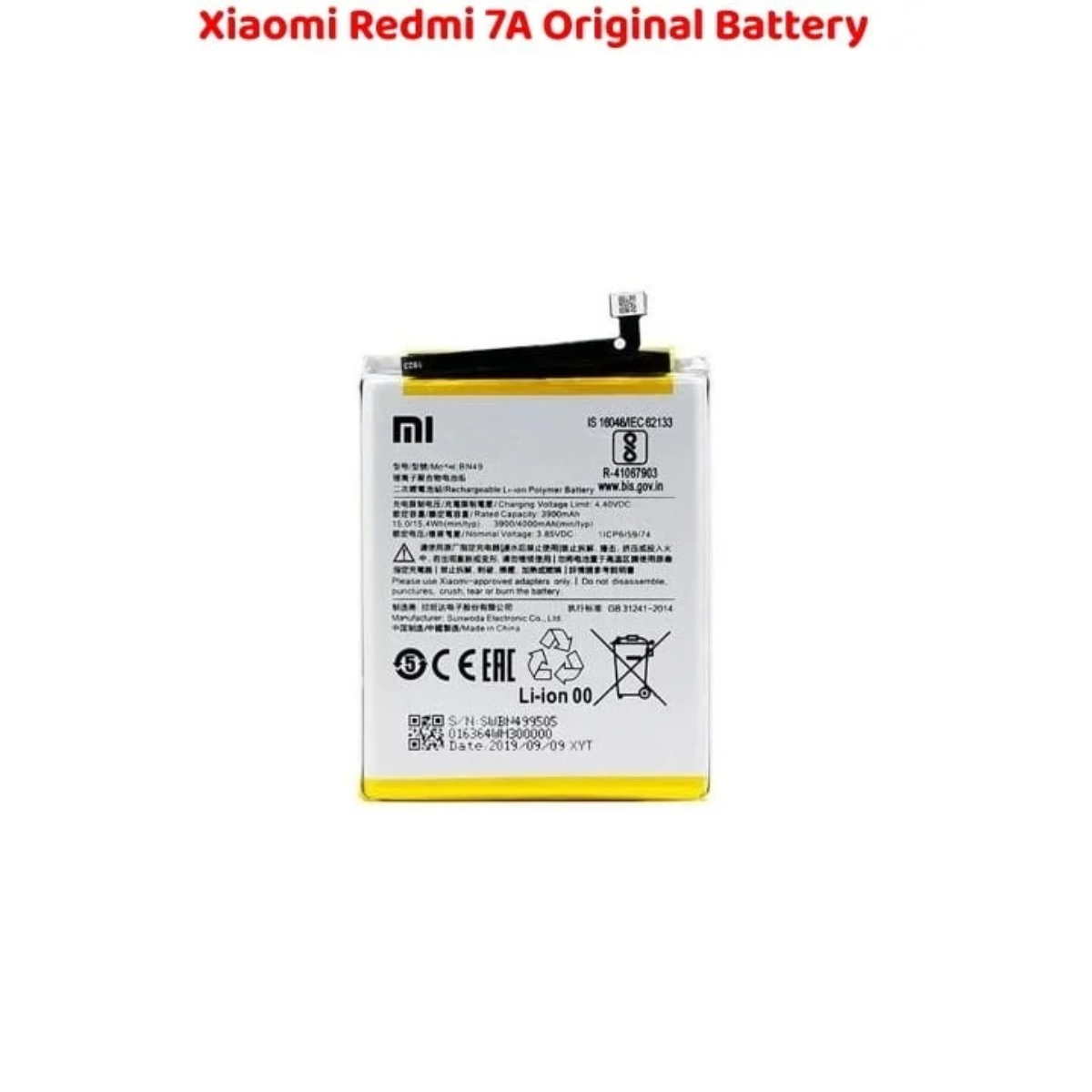 Xiaomi Redmi 7A Original Battery Solution