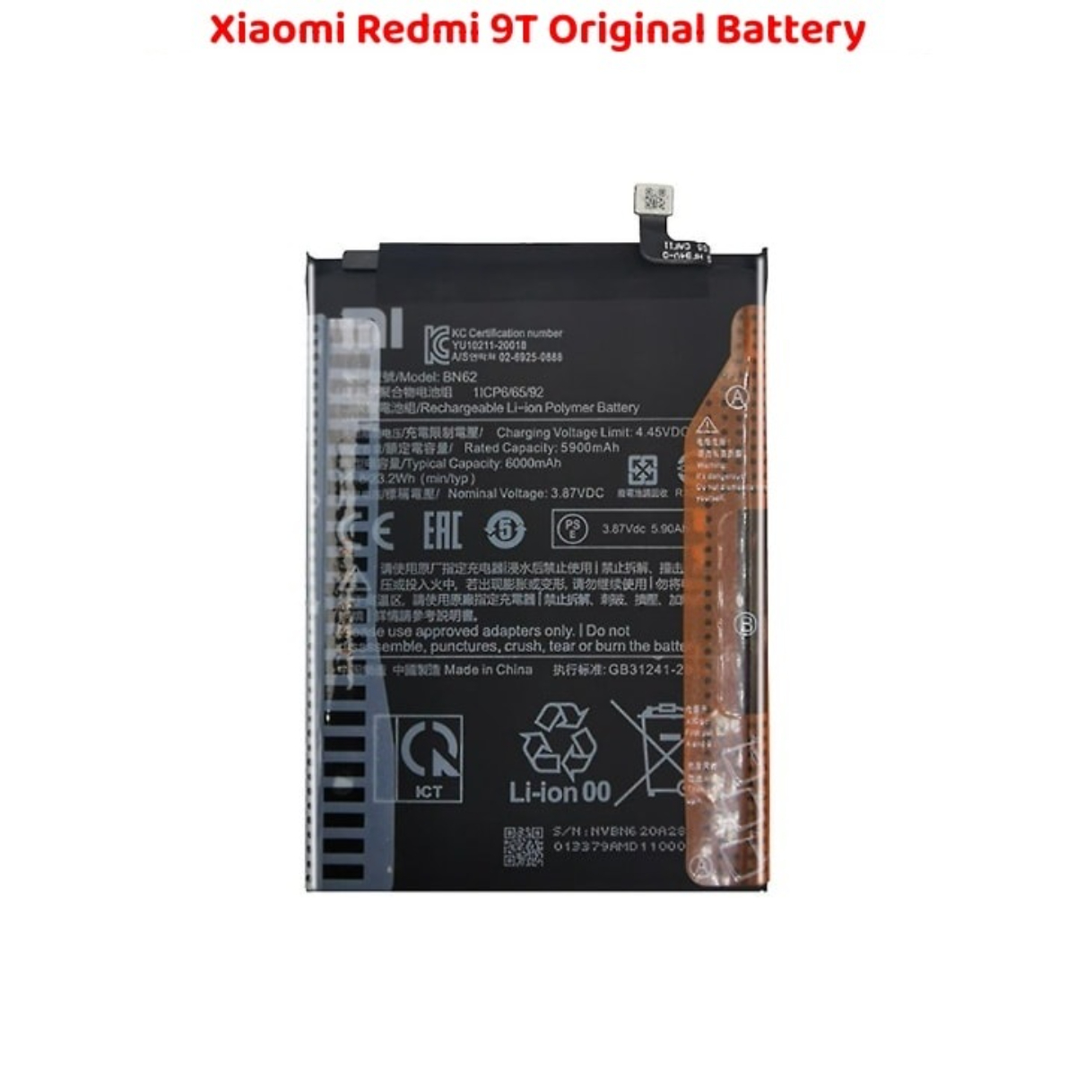 Reliable Xiaomi Redmi 9T Original Battery